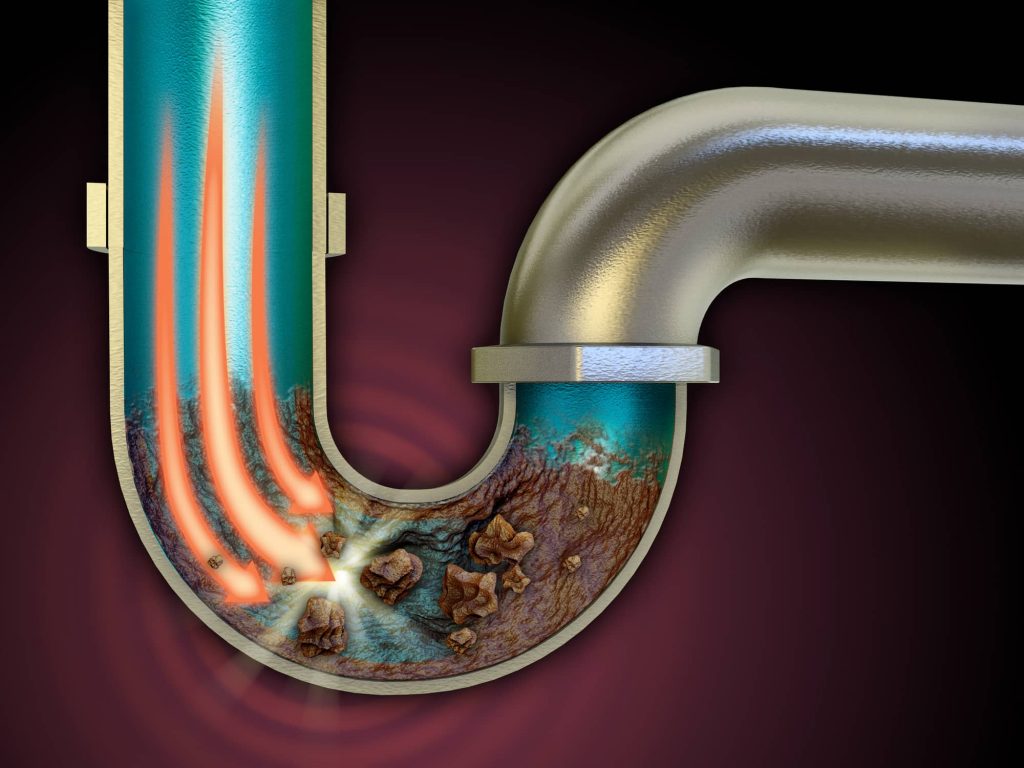 clogged pipe